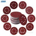 5Inch 8 Holes Red Aluminum Oxide Abrasive Discs